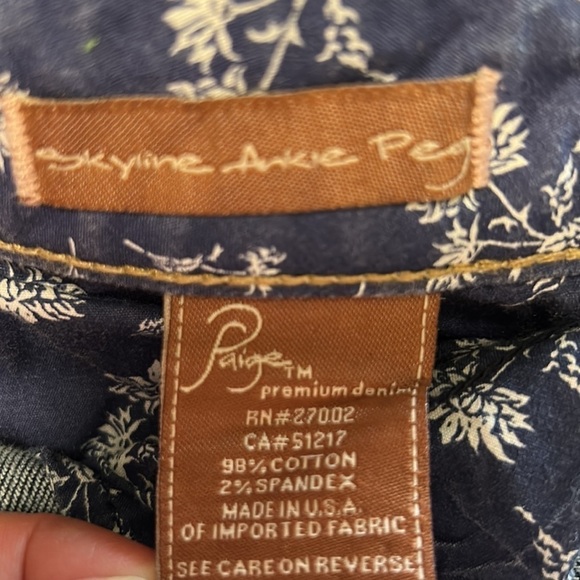 Paige Denim Skyline Ankle Peg Jean Size 30 - Picture 6 of 8